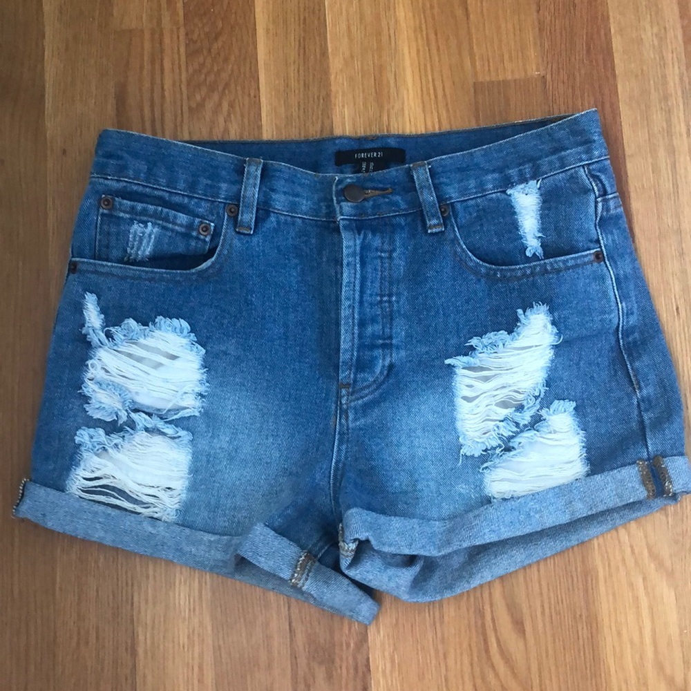 Distressed Jean Shorts